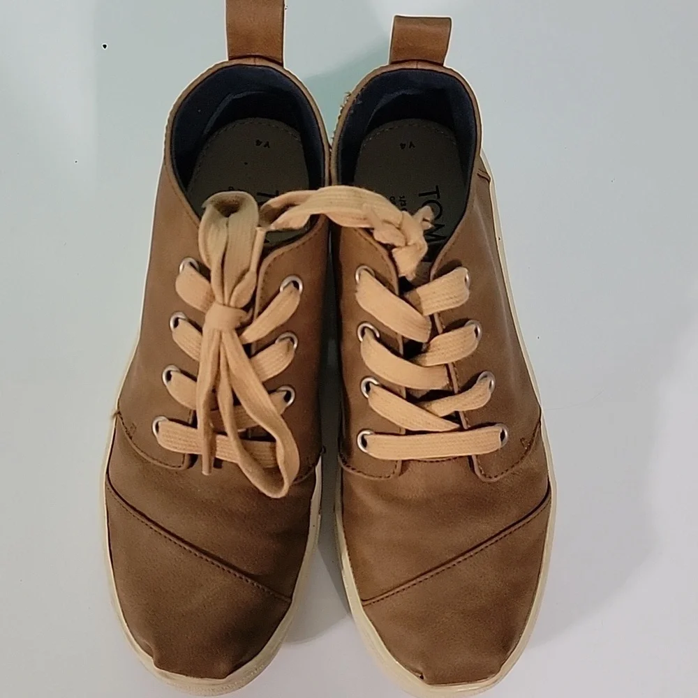 Boys Toms‎ Botas Sneakers, Brown, Size 4, Pre-owned